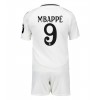 Real Madrid Kylian Mbappe #9 Heimtrikotsatz Kinder 2024-25 Kurzarm (+ Kurze Hosen)